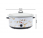 VSC01MB Putih Penanak Perlahan Slow Cooker dengan Motif Marmer